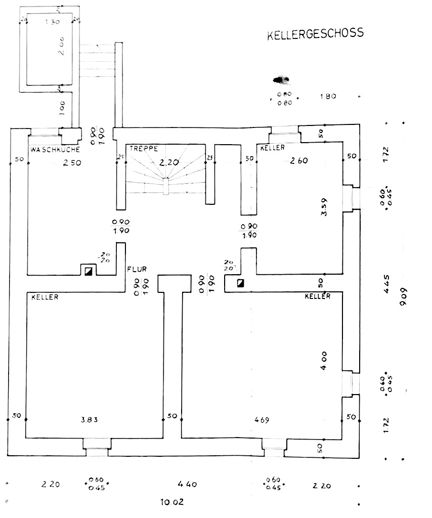 Grundriss KG Doppelhaush�lfte Selters