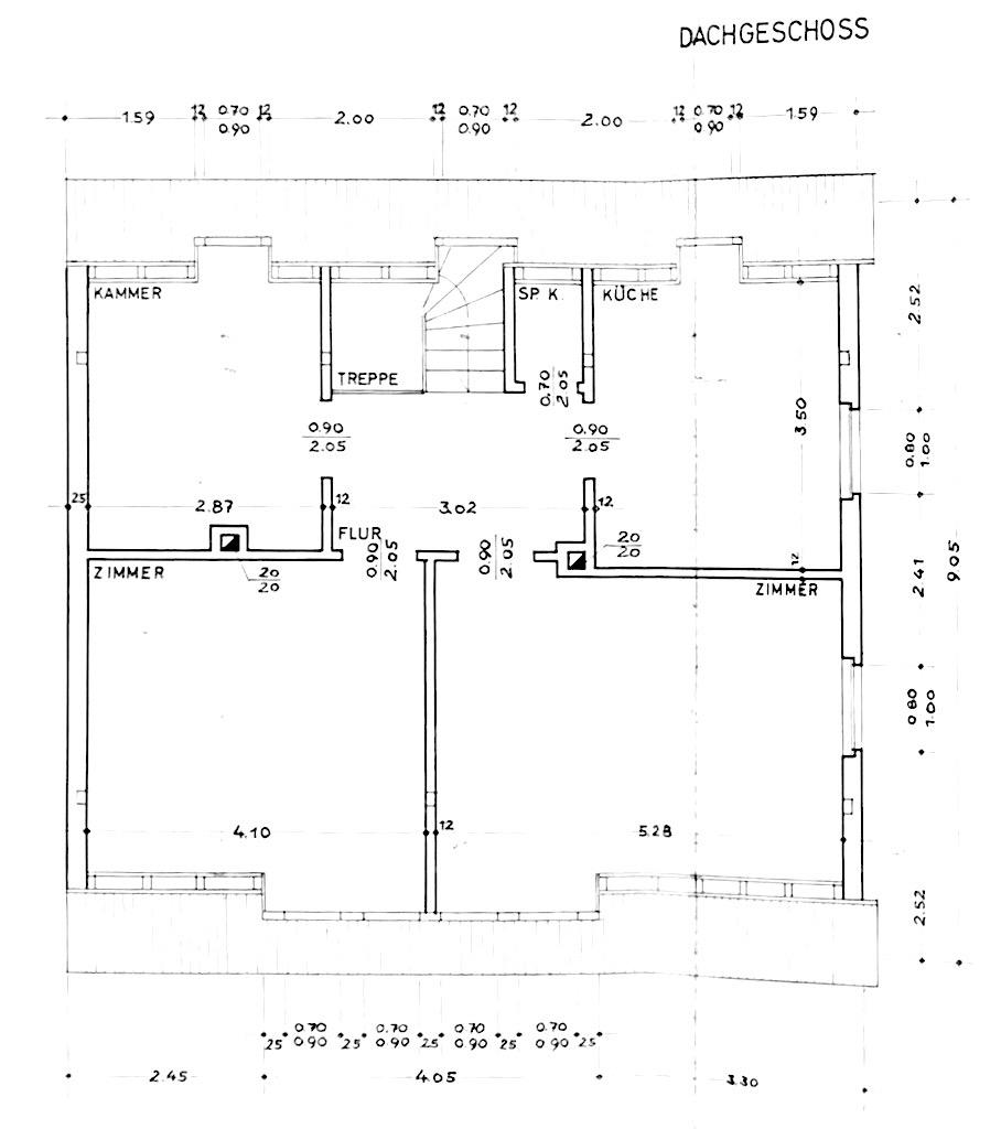 Grundriss DG Doppelhaush�lfte Selters